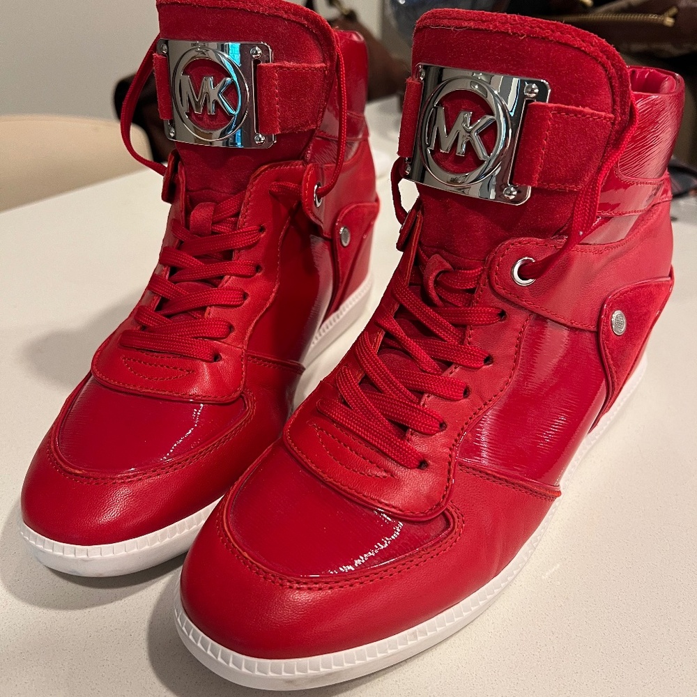 MK Nikko High Top Fashion Sneaker - Red - Size 11